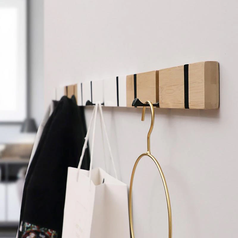 Wall Mounted Bamboo Coat Rack