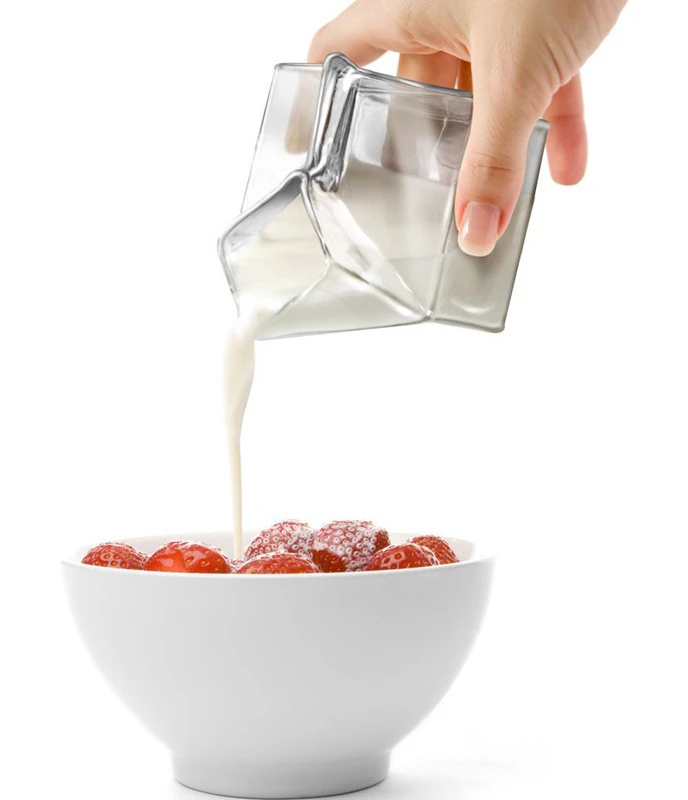 Glass Milk Carton Jug
