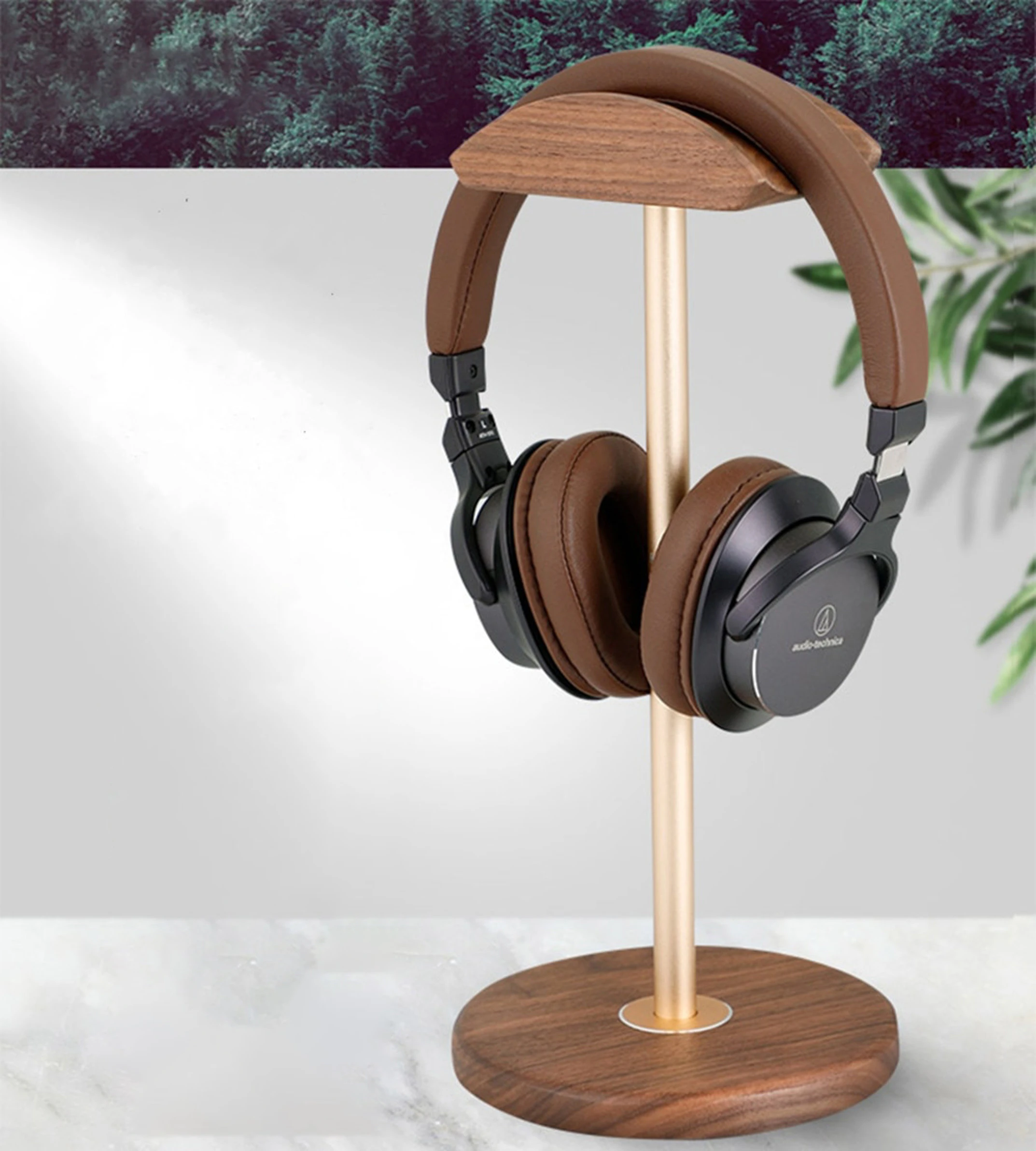 Wood Headphone Stand