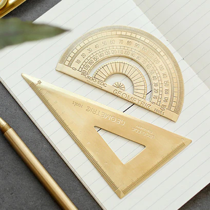 Gold Geometric Drawing Tools