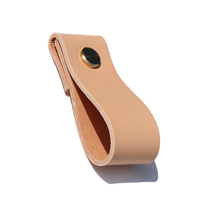 Tan Leather Cabinet Knobs