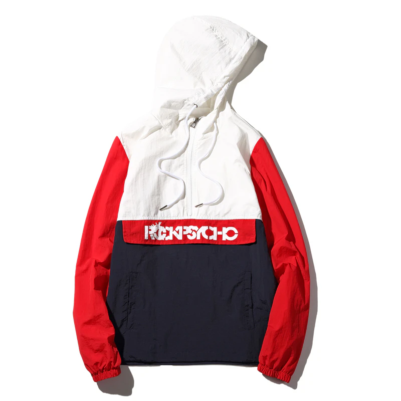 Color Block Hooded Windbreaker