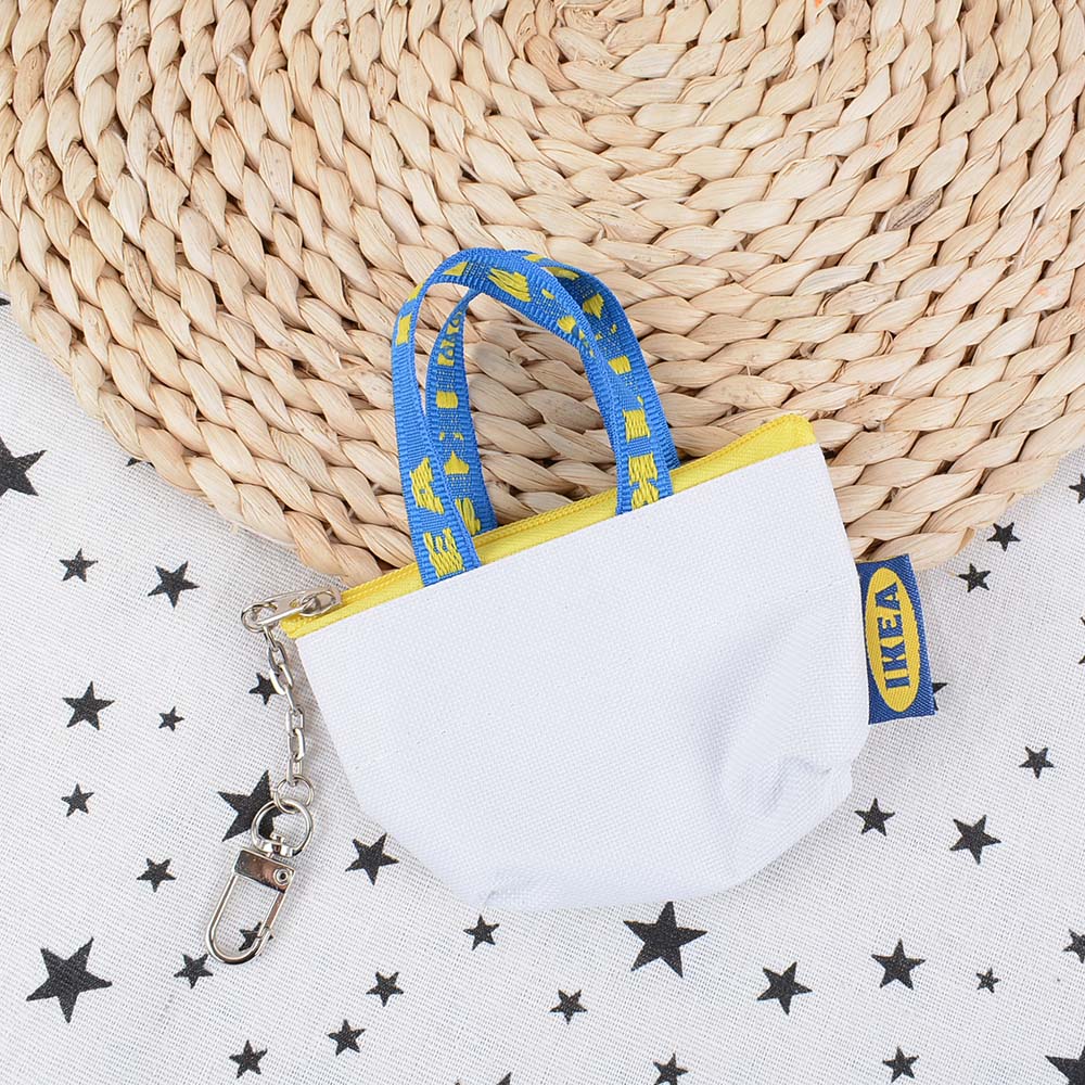 Mini ikea bag keychain hot sale