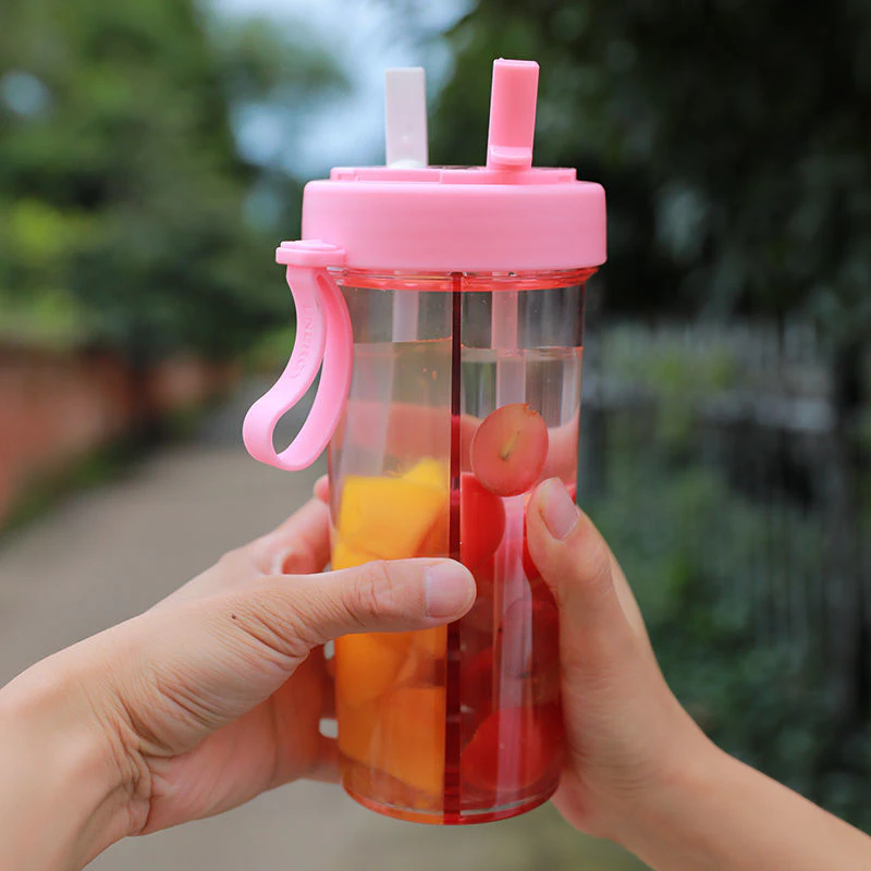 Dual Straw Drink Bottle
