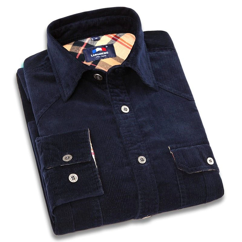 Mens Corduroy Long Sleeve Shirt