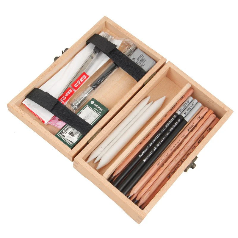 Wooden Case Sketch Set