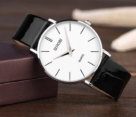 Sinobi Ultrathin Leather Dress Watch