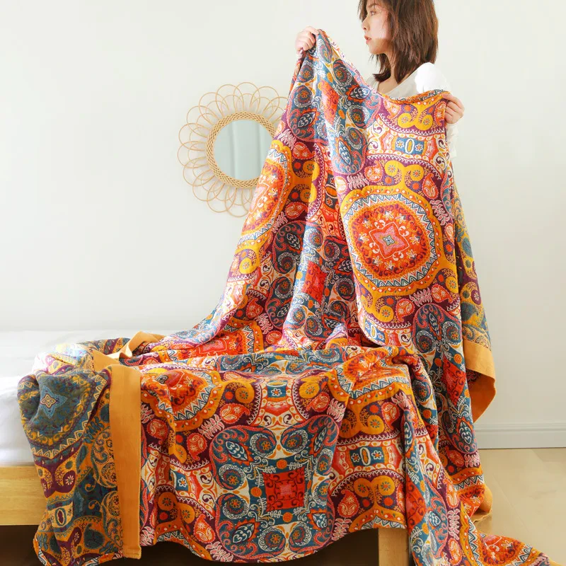Colorful Boho Throw Blanket