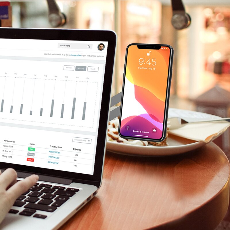 Aluminium Laptop Phone Bracket