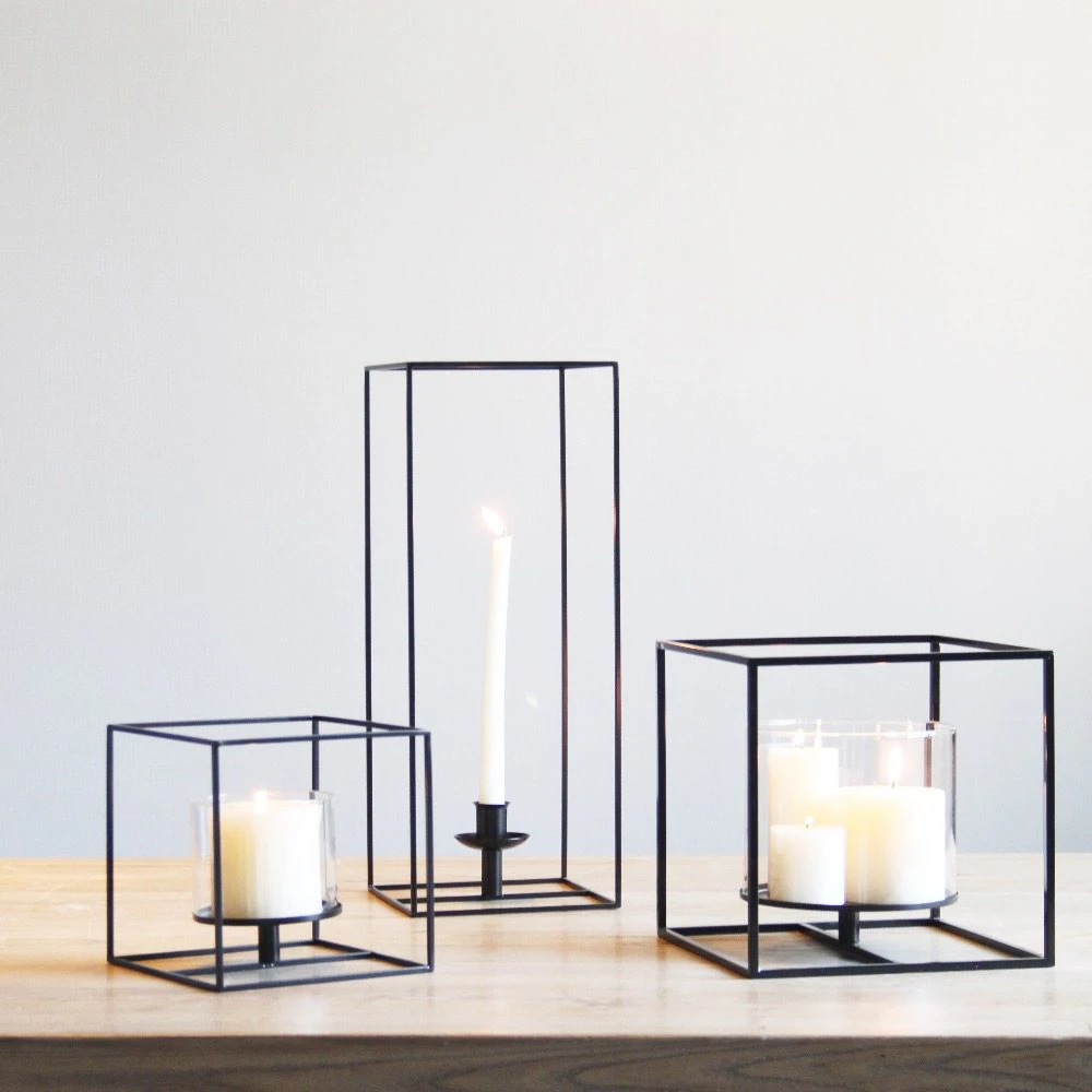 Black Cuboid Tealight Candles