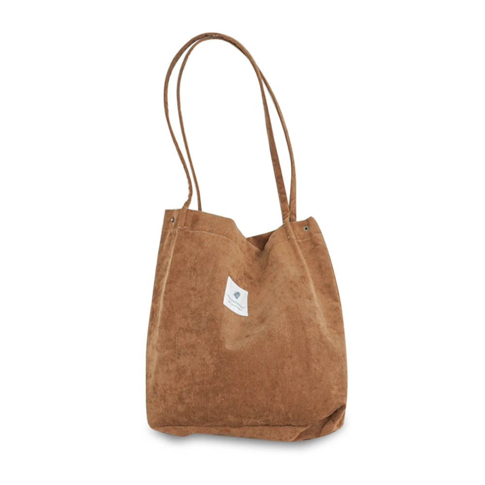Corduroy Button Shoulder Bag