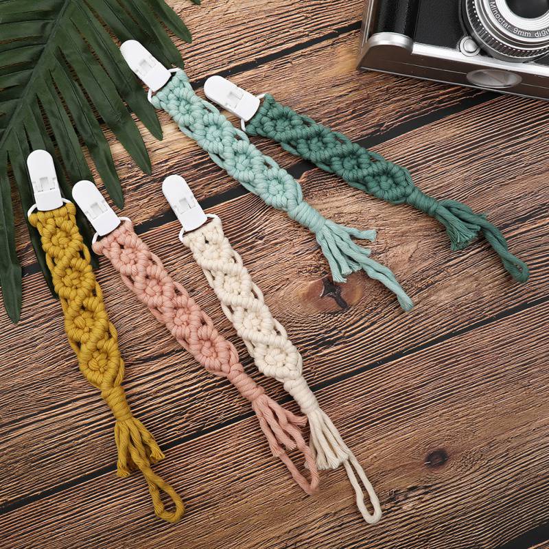 Woven Boho Pacifier Clip