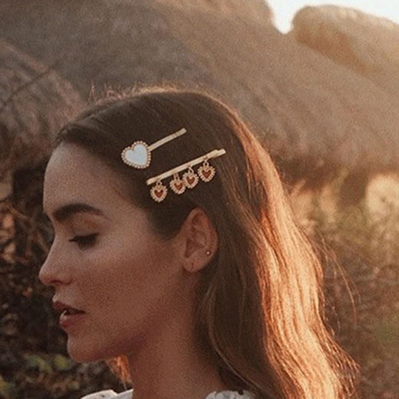 Boho Heart Hair Clips