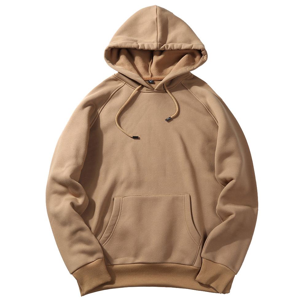 Block Color Plain Hoodie