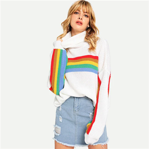 Rainbow Knit Sweater