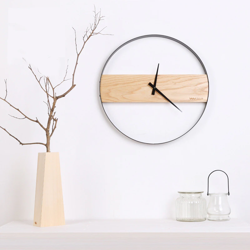Minimal Wood Cutout Wall Clock