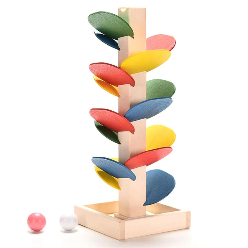 Wooden Kids Marble Run Toy
