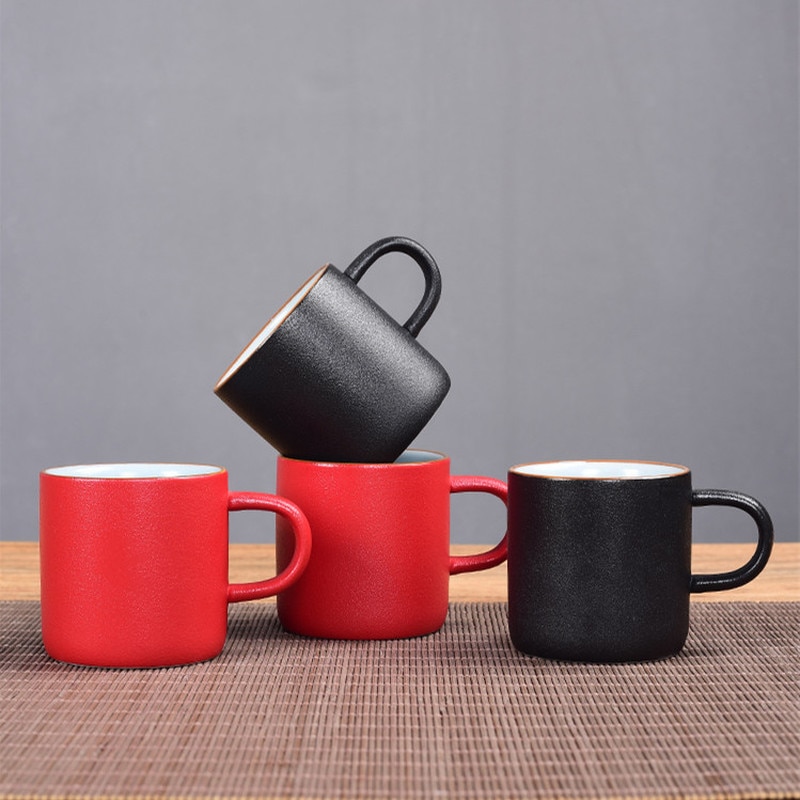 Painted Minimalist Ceramic Mugs