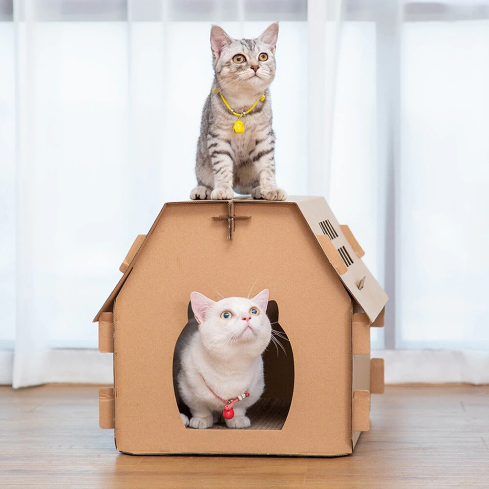 Corrugated Cardboard Cat House