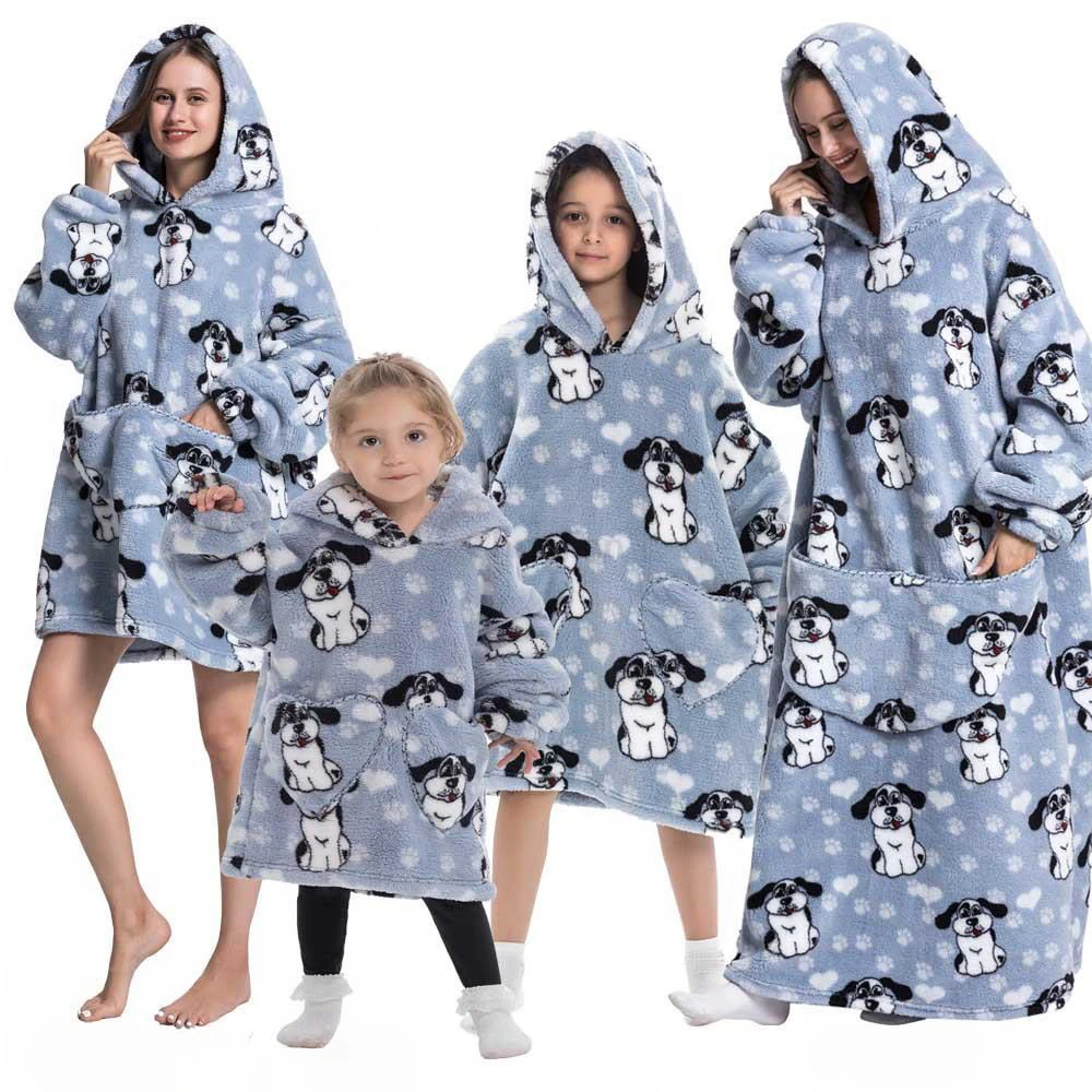 Plush Fleece Hoodie Blanket