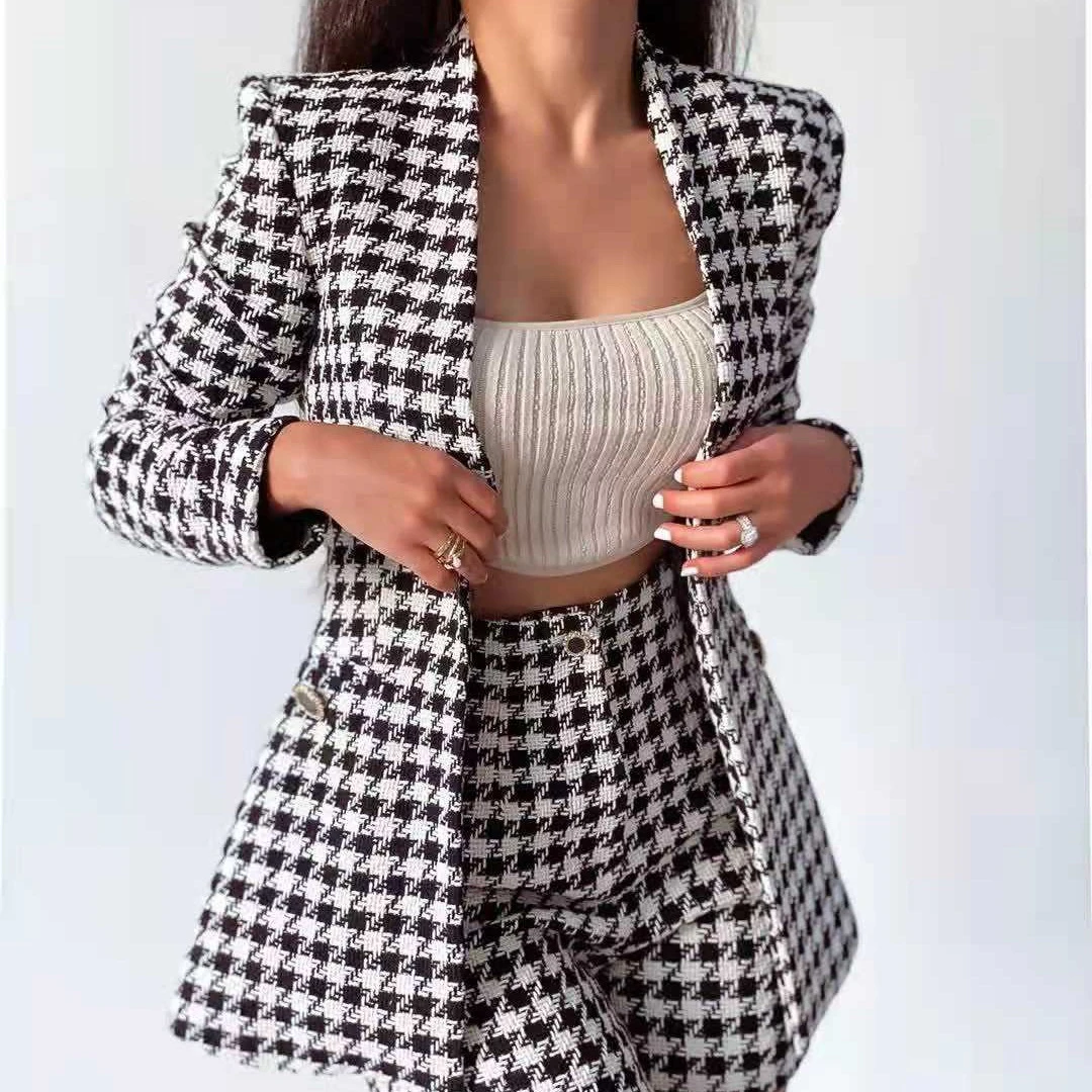 Houndstooth Two Piece Set