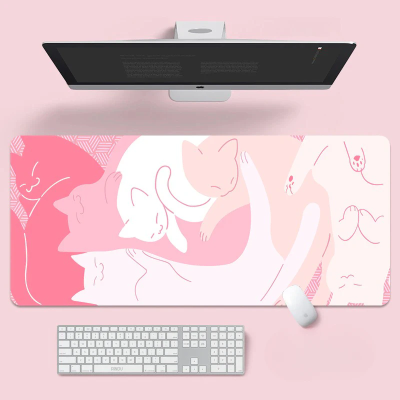 Cuddling Cats Keyboard Mat