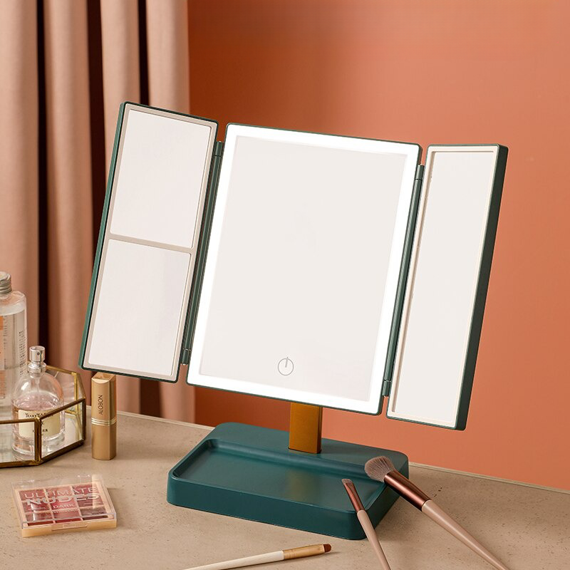 Tri-fold LED Beauty Mirror